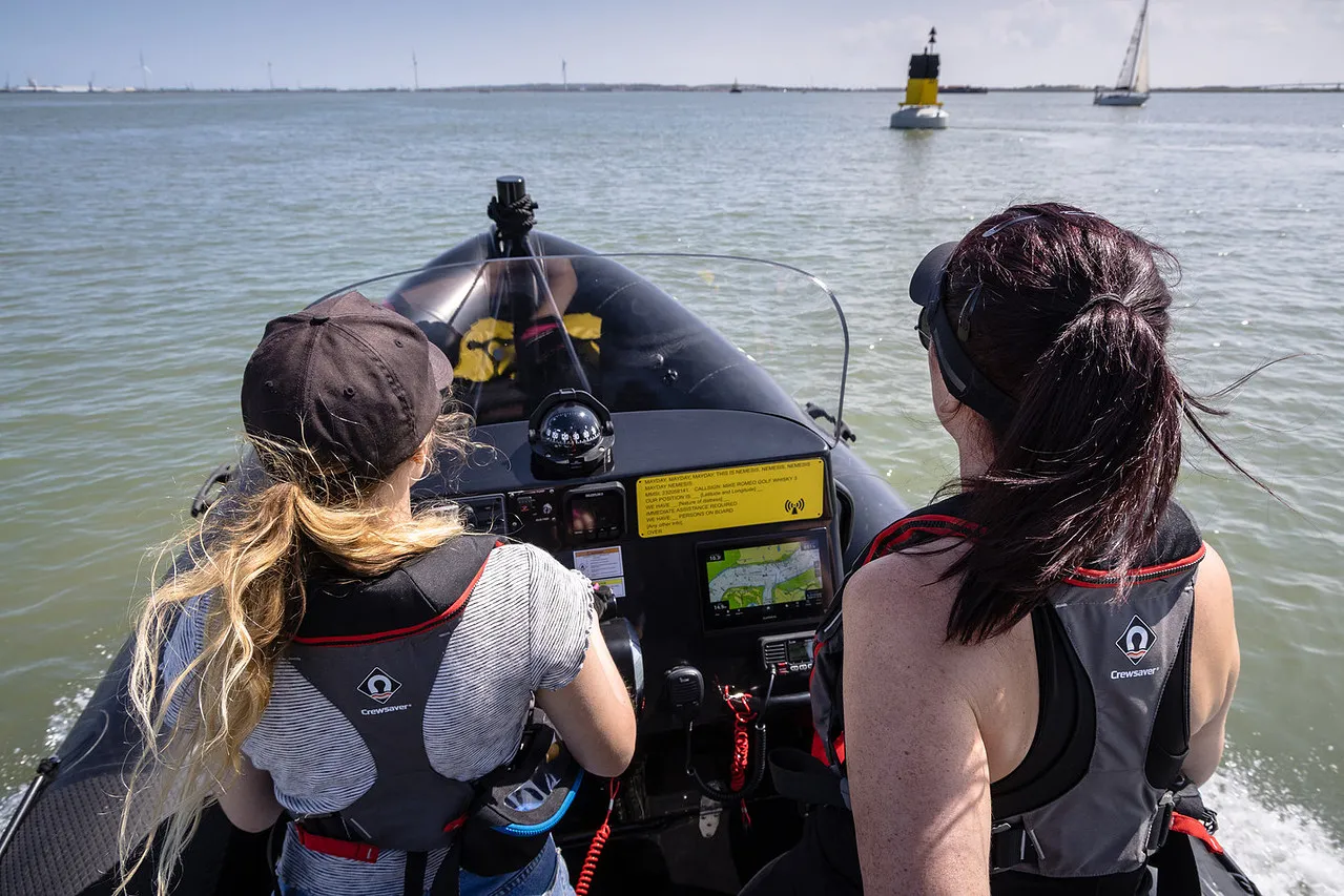 Intermediate powerboat training in coastal waters