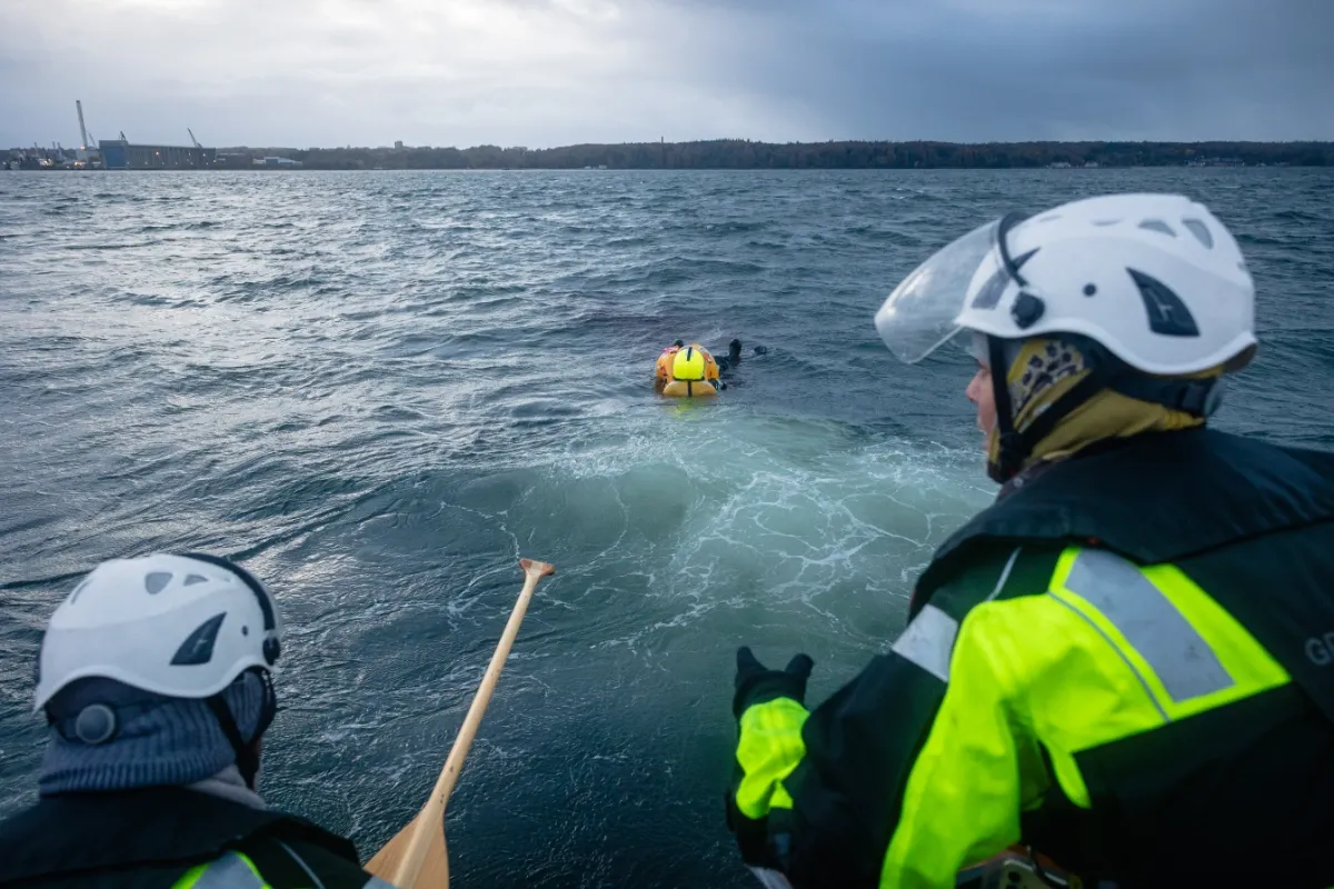 Man overboard training - sea rescue